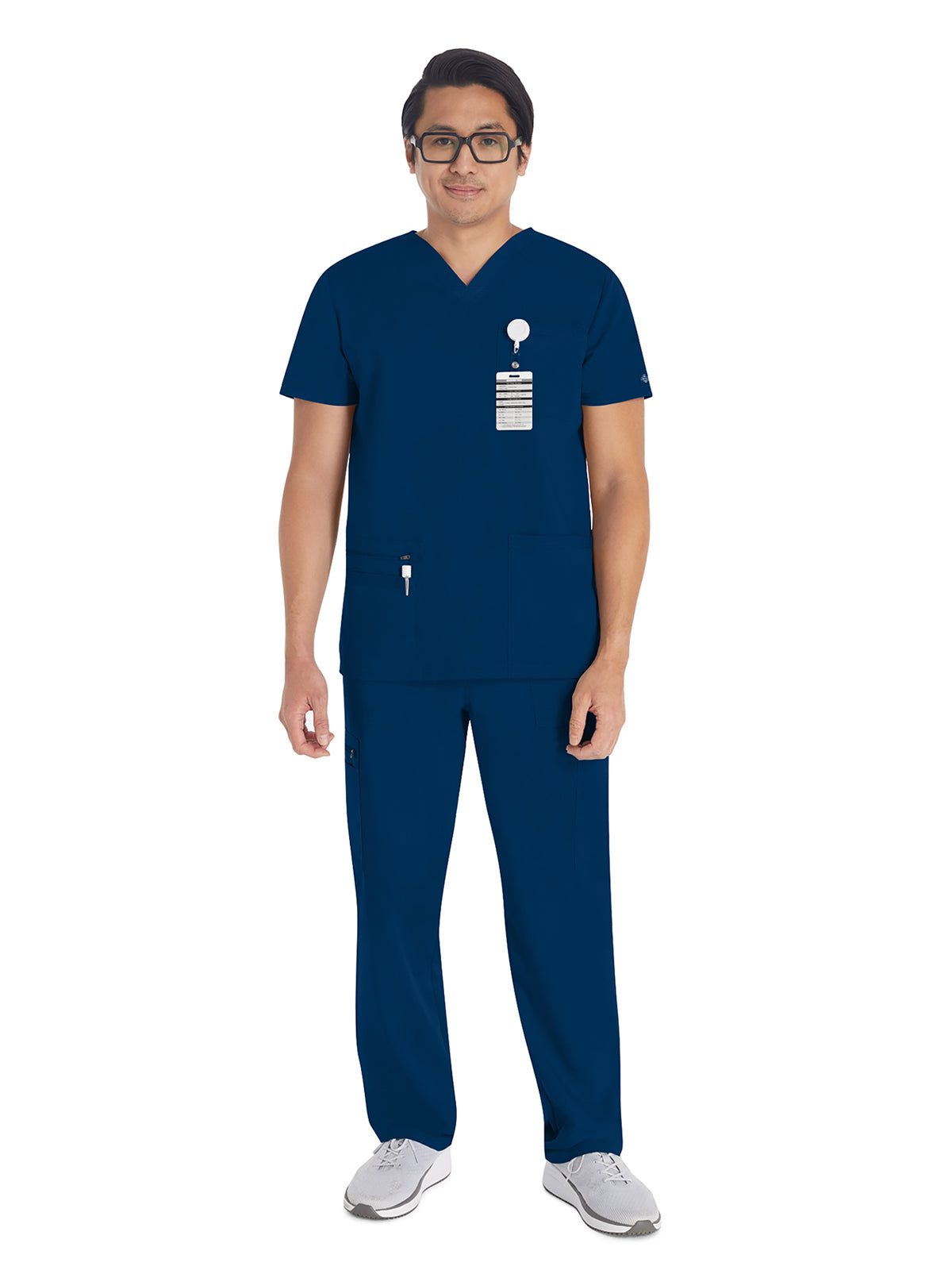 Men's 4-Pocket V-Neck Scrub Top