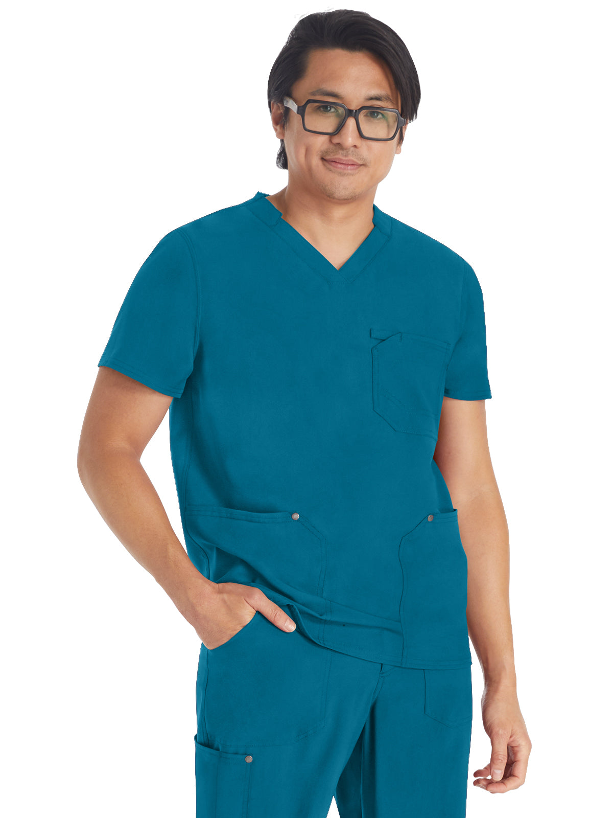 Men's 3-Pocket V-Neck Scrub Top