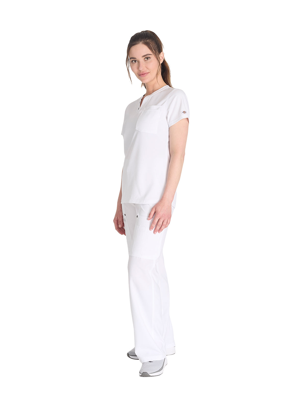 Women's 1-Pocket Henley Scrub Top