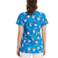 Women's 2-Pocket V-Neck Print Scrub Top