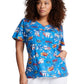 Women's 4-Pocket V-Neck Print Scrub Top