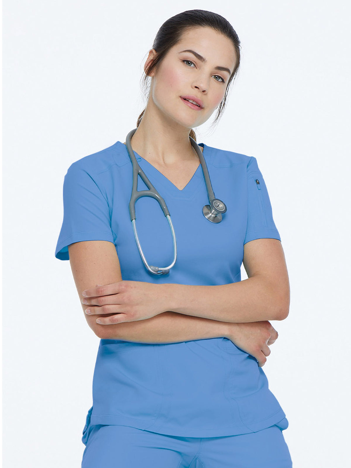 Women's 3-Pocket V-Neck Scrub Top