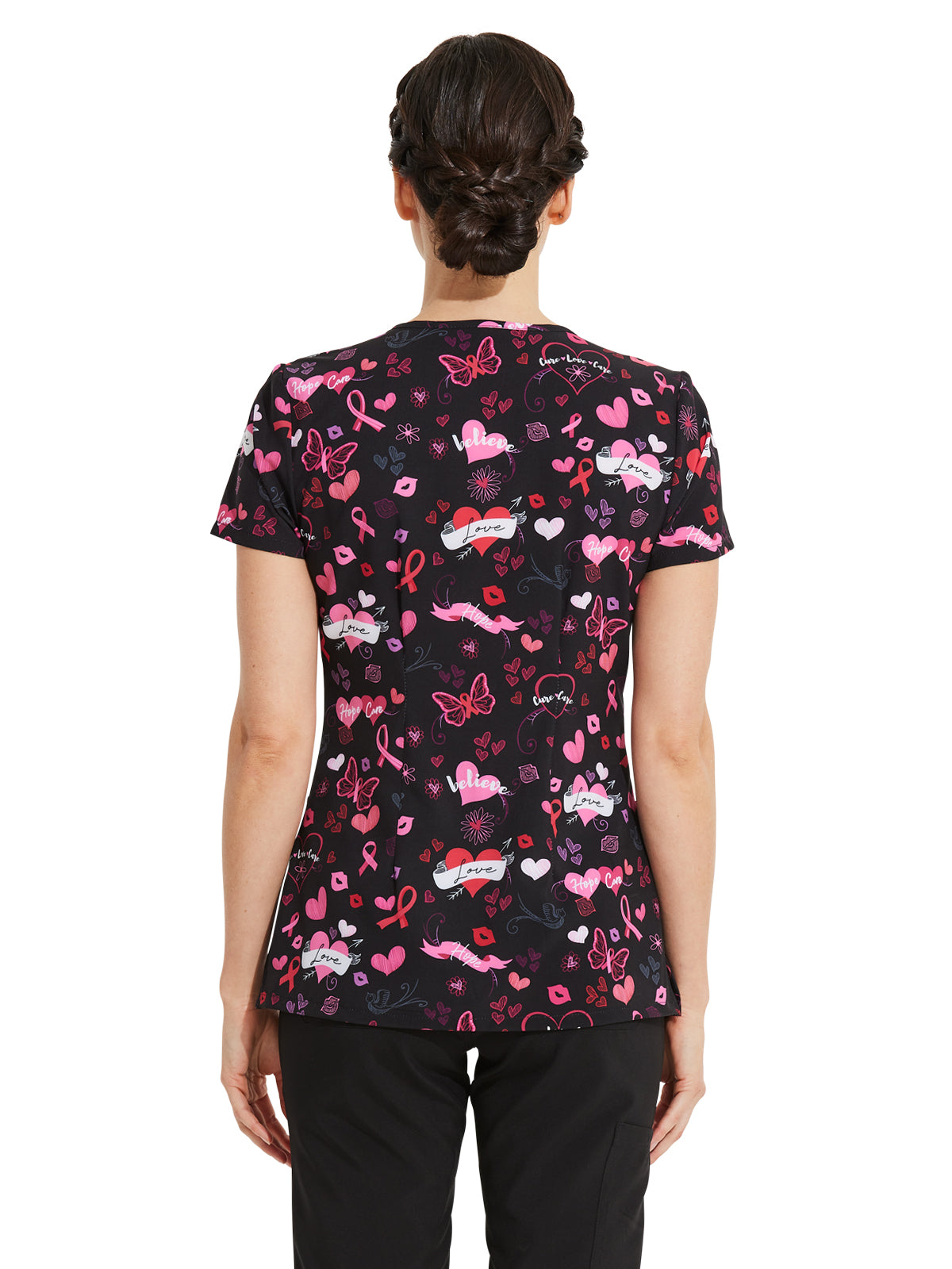 Women's V-Neck Print Top