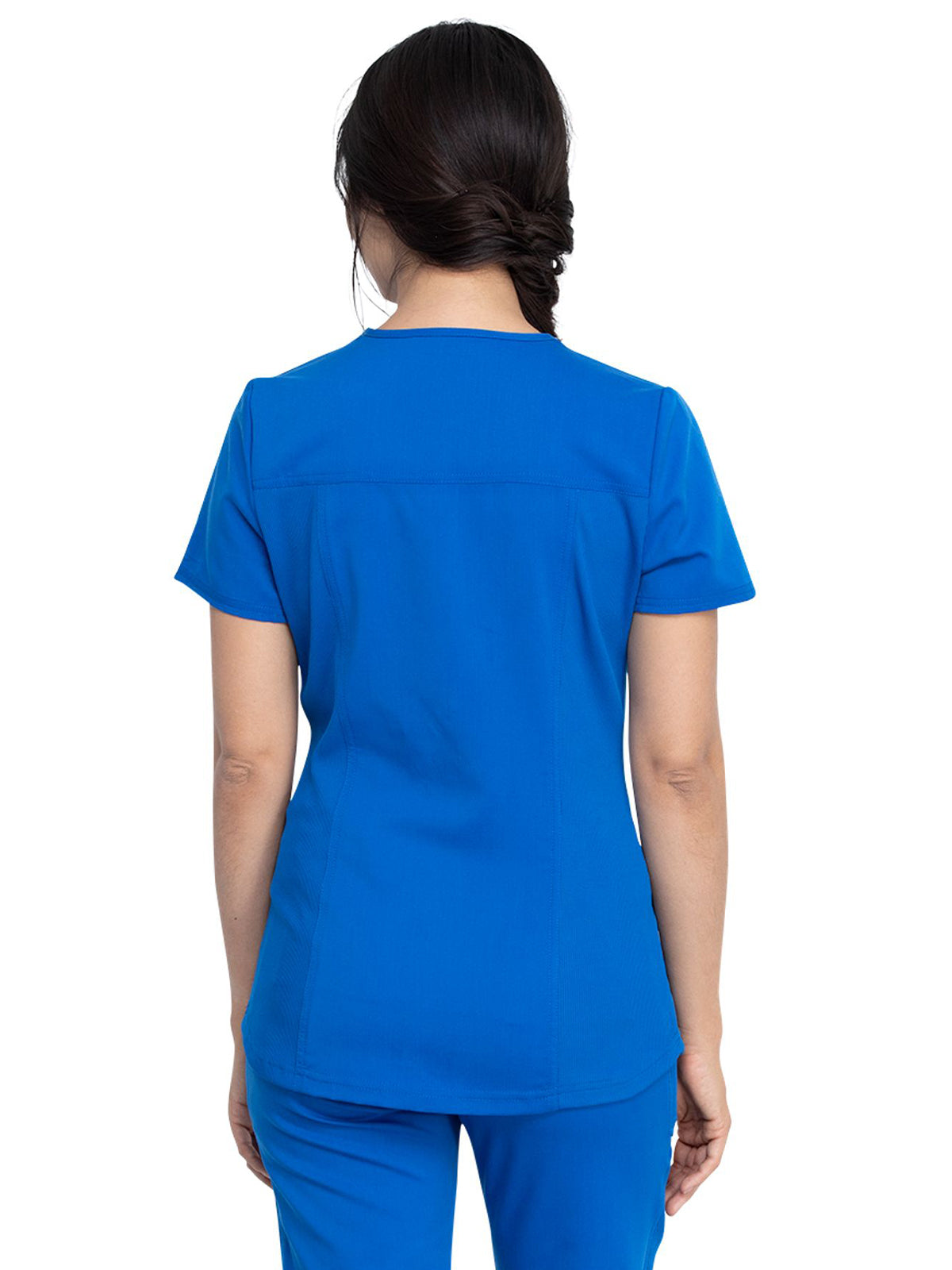 Women's 5-Pocket Rib Knit V-Neck Scrub Top