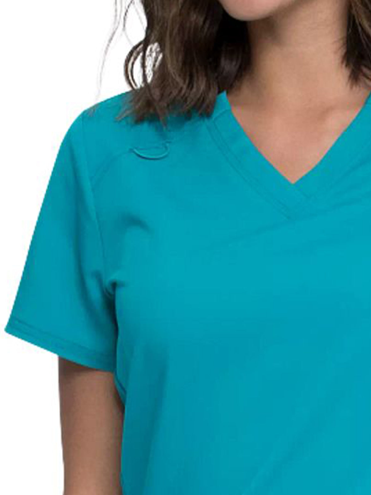 Women's 5-Pocket Rib Knit V-Neck Scrub Top