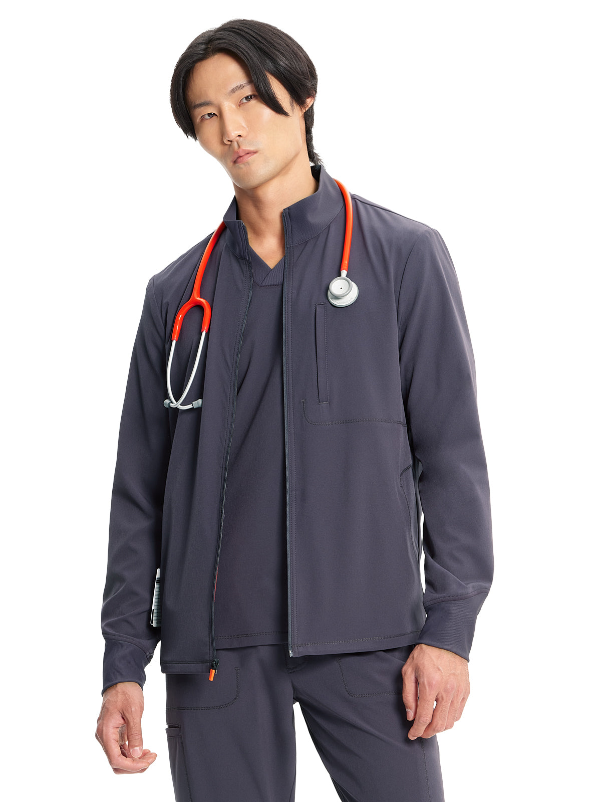 Men's Zip Front Scrub Jacket