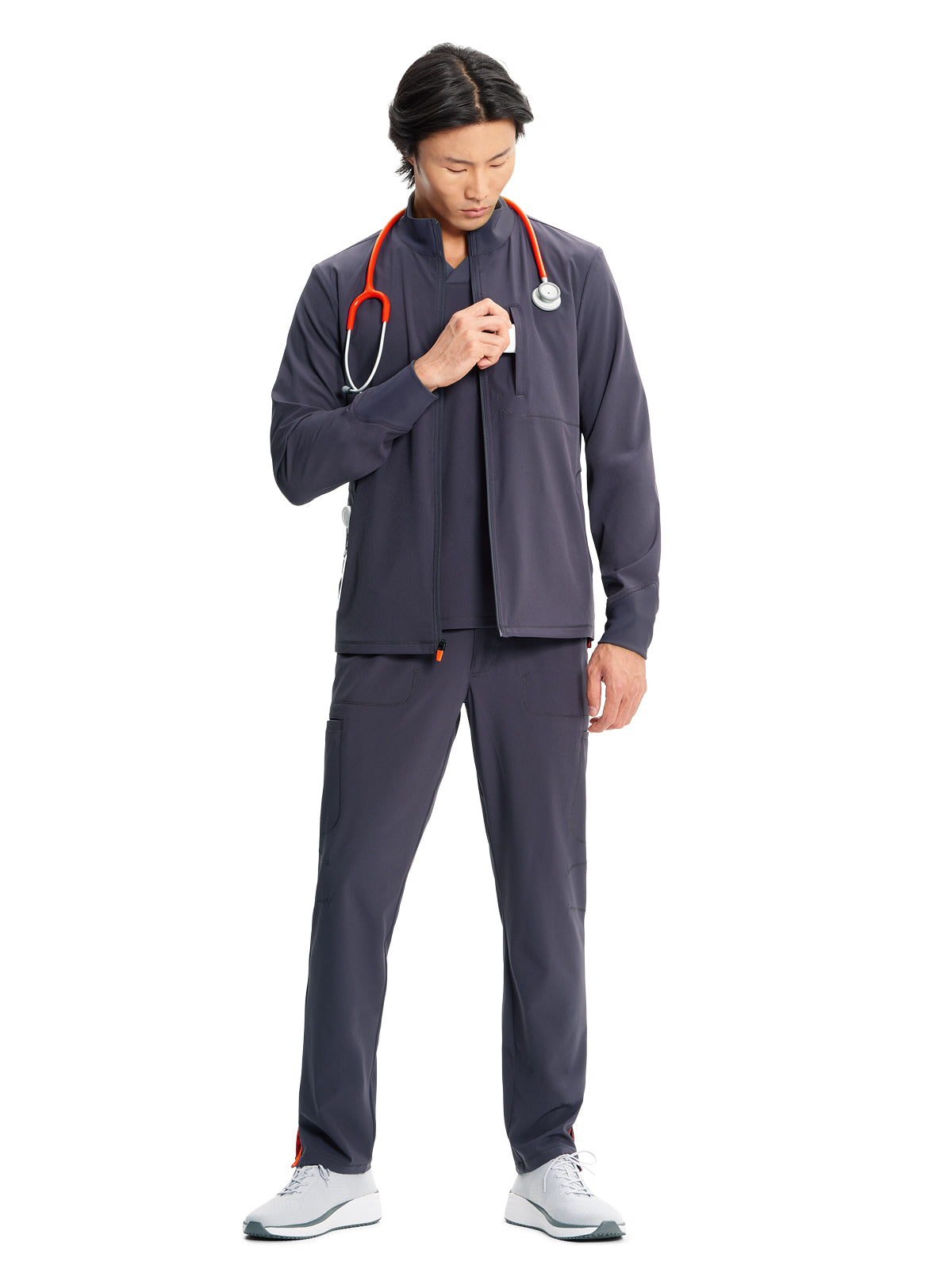 Men's Zip Front Scrub Jacket