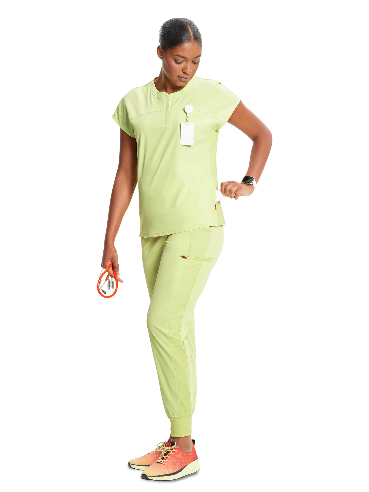 Women's Henley Scrub Top