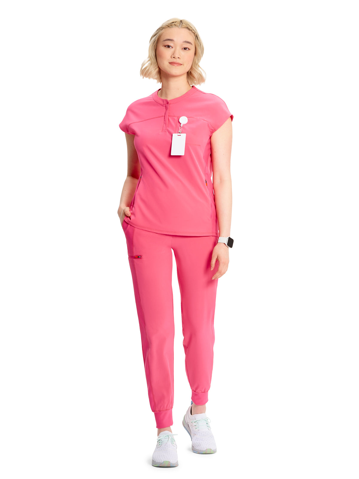 Women's Henley Scrub Top