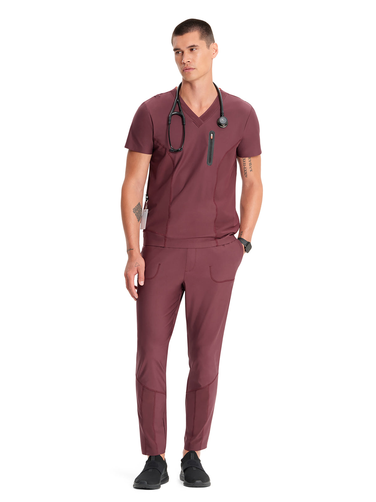 Men's 3-Pocket V-Neck Scrub Top