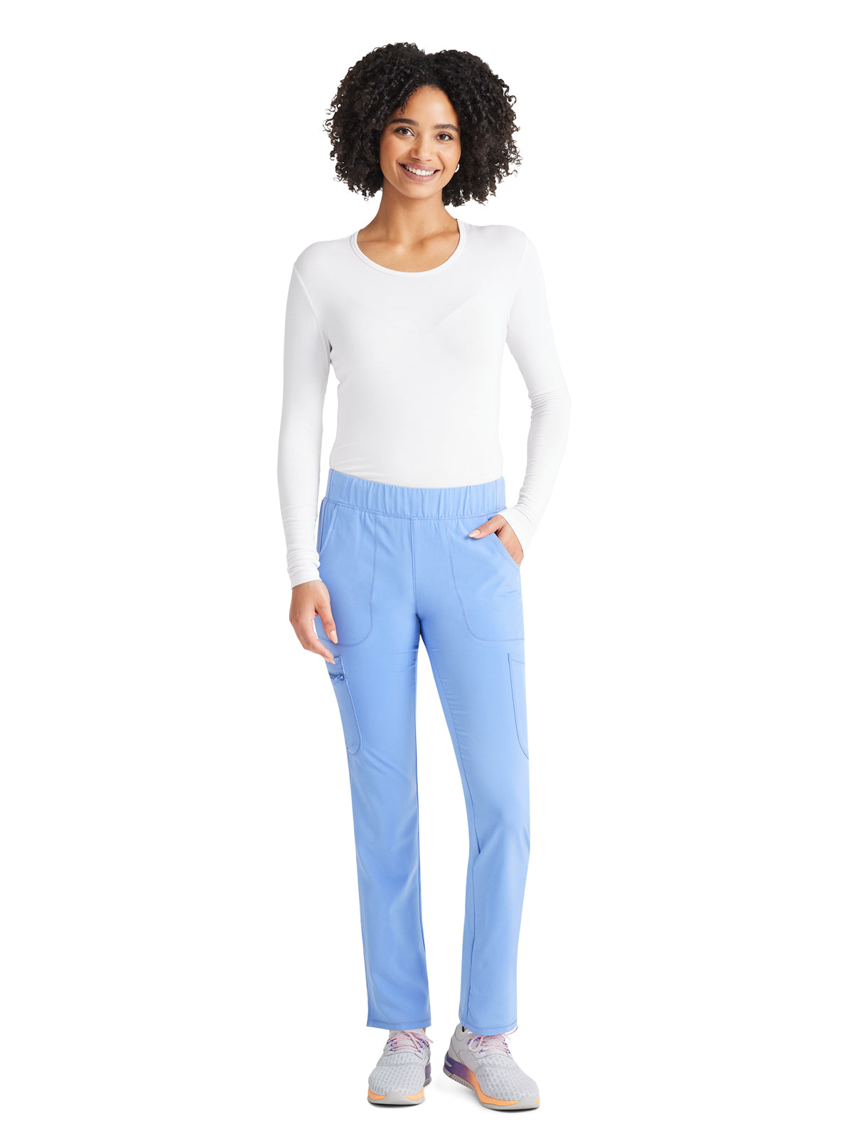 Women's 8-Pocket Mid Rise Scrub Pant