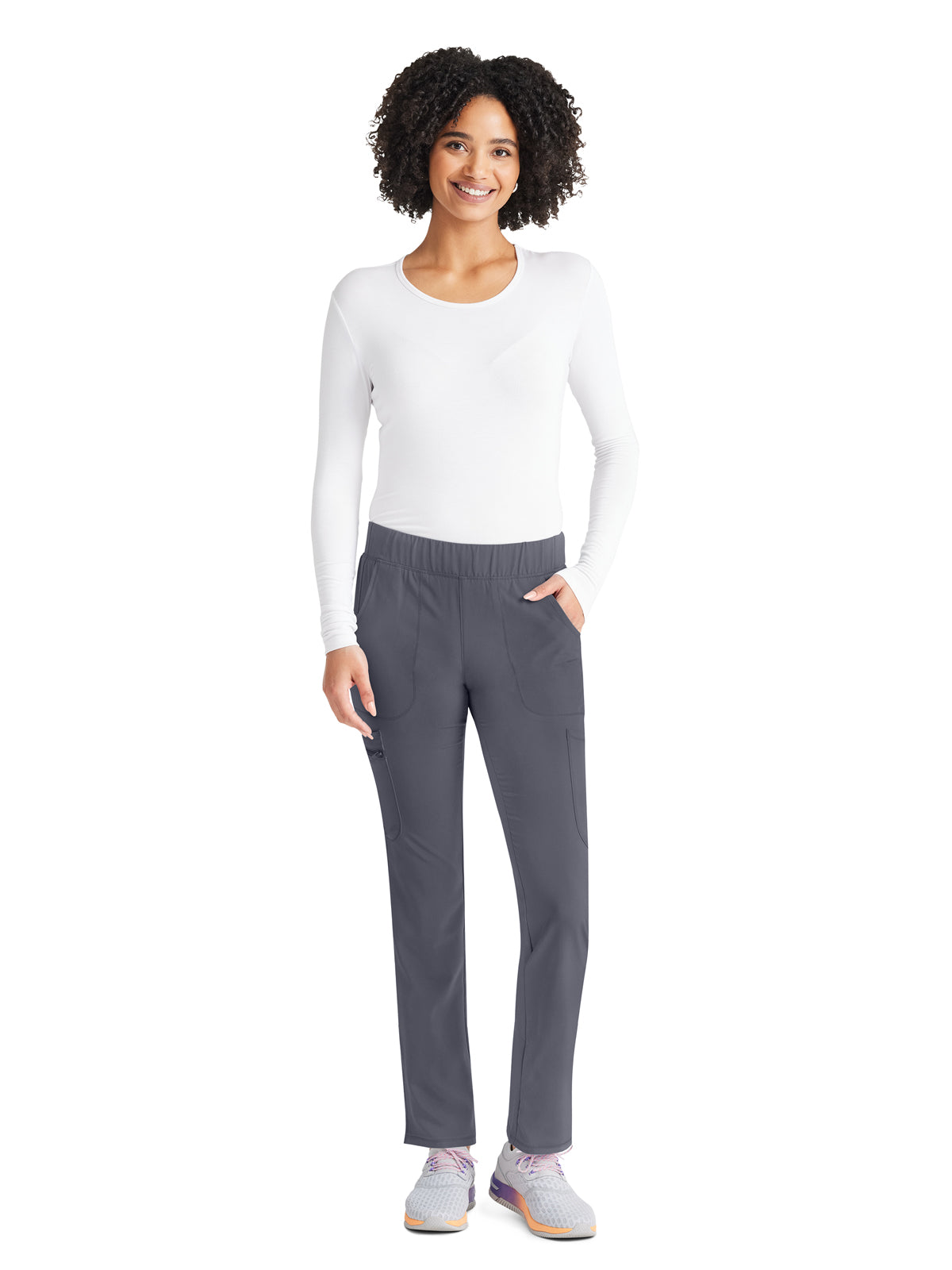 Women's 8-Pocket Mid Rise Scrub Pant