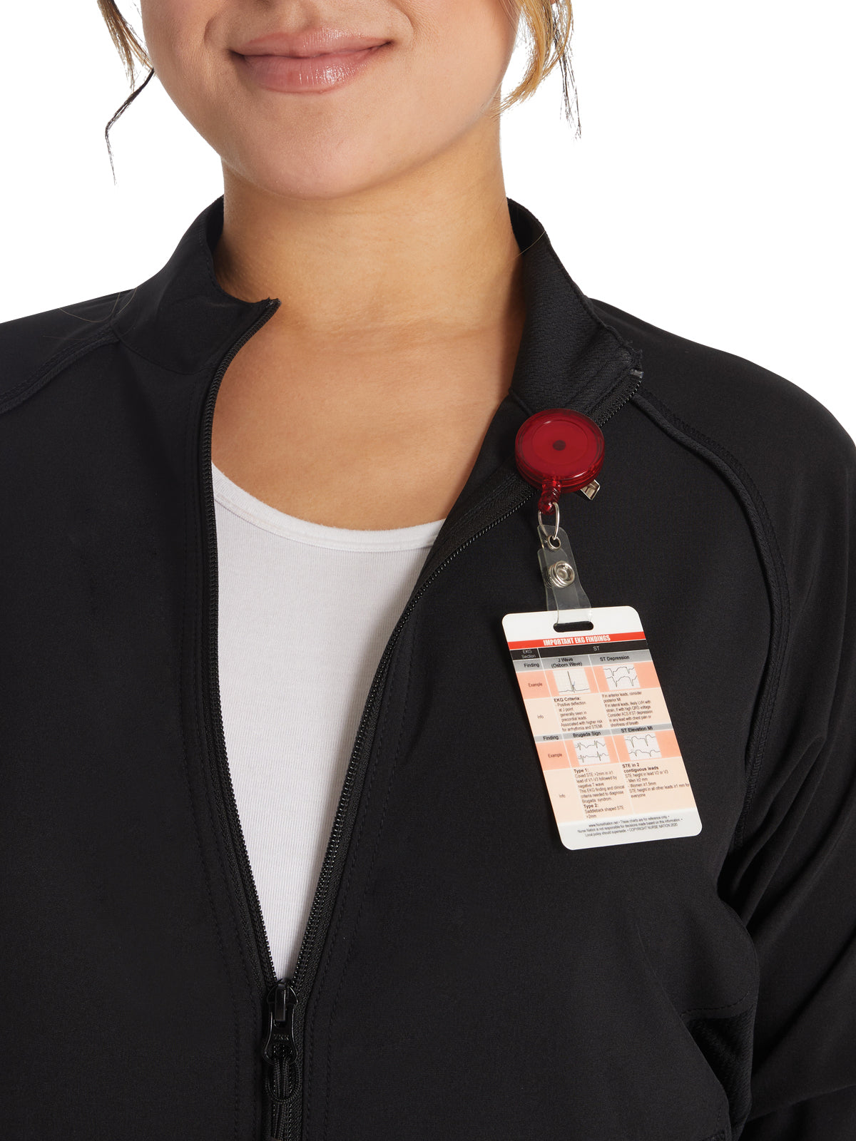 Women's 2-Pocket Zip Front Scrub Jacket