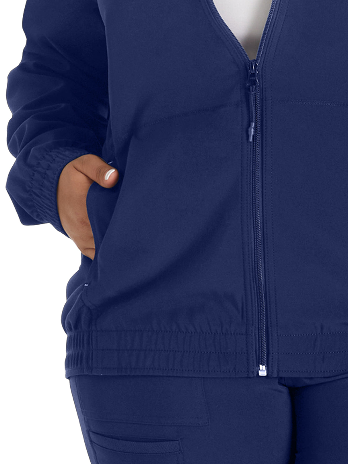 Women's 2-Pocket Zip Front Scrub Jacket