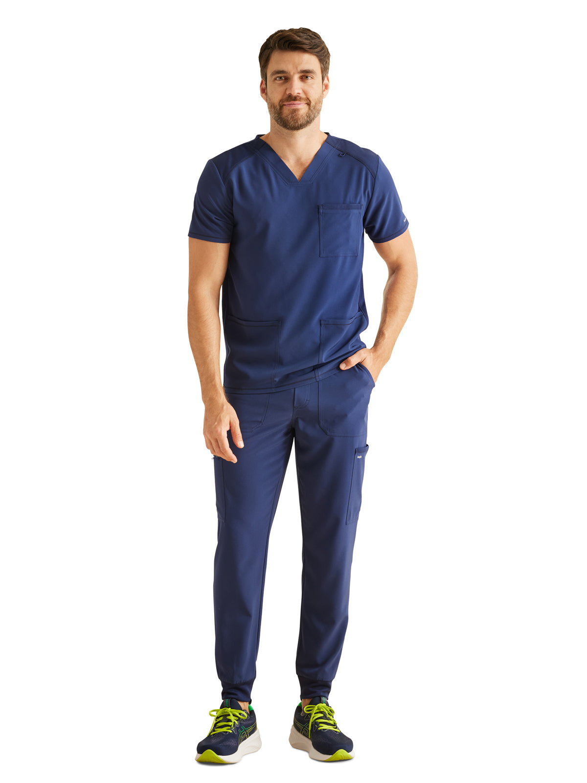 Men's 3-Pocket V-Neck Scrub Top