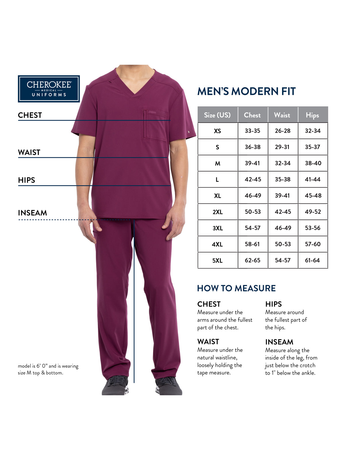 Men's 3-Pocket V-Neck Scrub Top