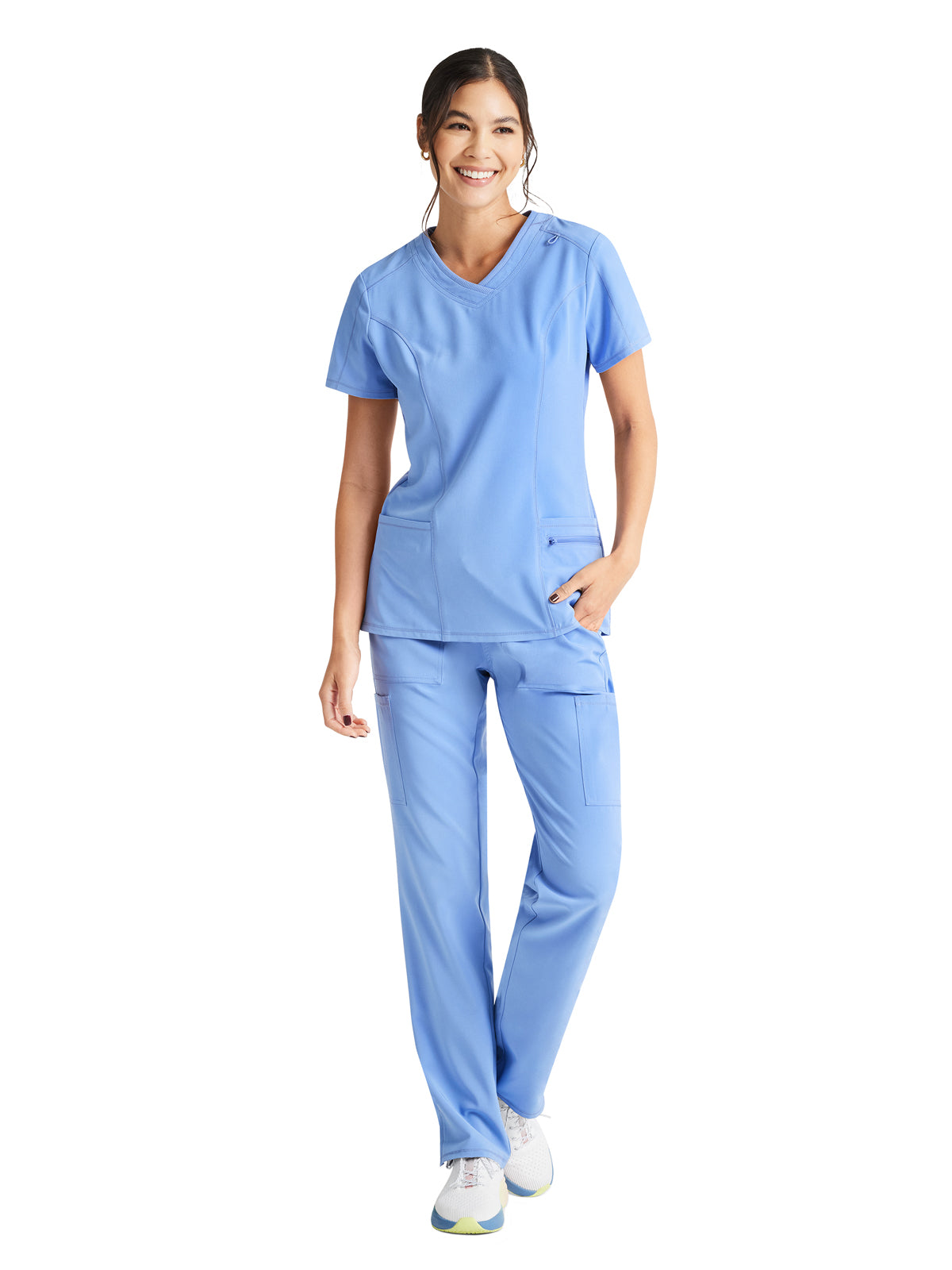 Women's 4-Pocket V-Neck Scrub Top