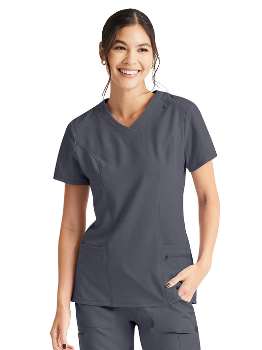 Women's 4-Pocket V-Neck Scrub Top