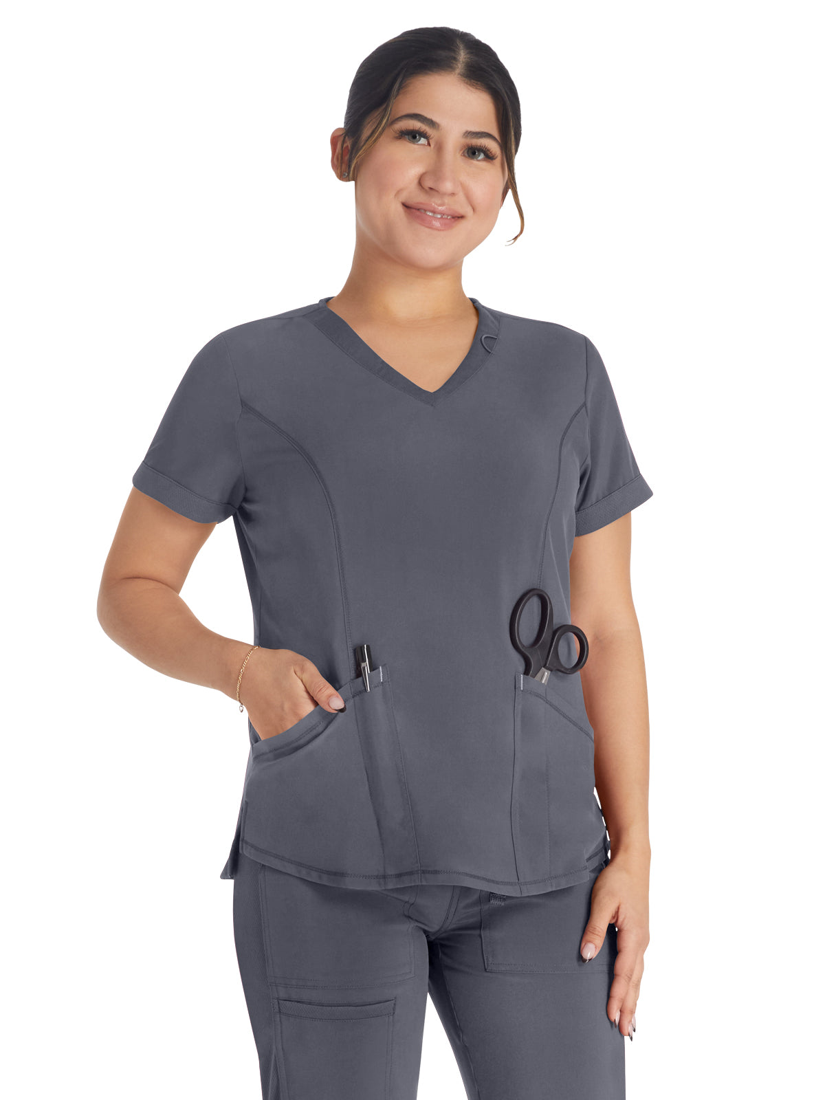 Women's 3-Pocket V-Neck Scrub Top