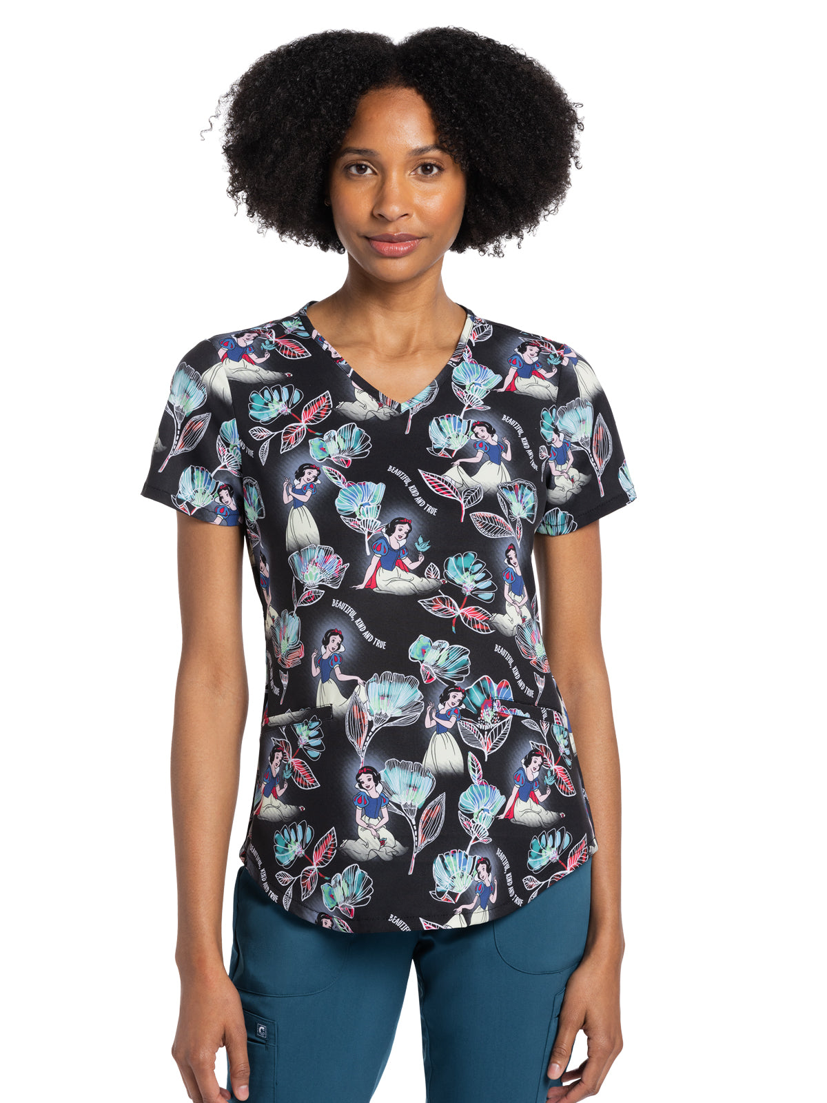 Women's V-Neck Print Top