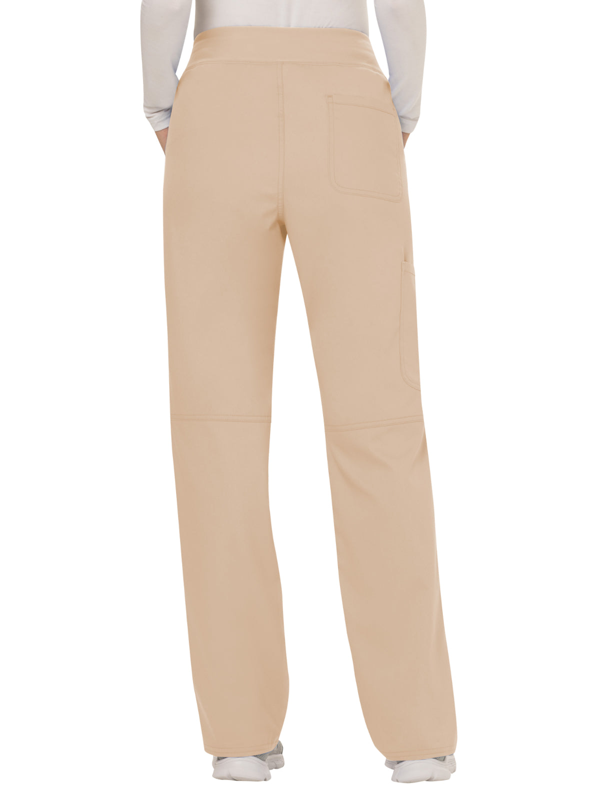 Women's 4-Pocket Mid Rise Straight Leg Pull-on Scrub Pant