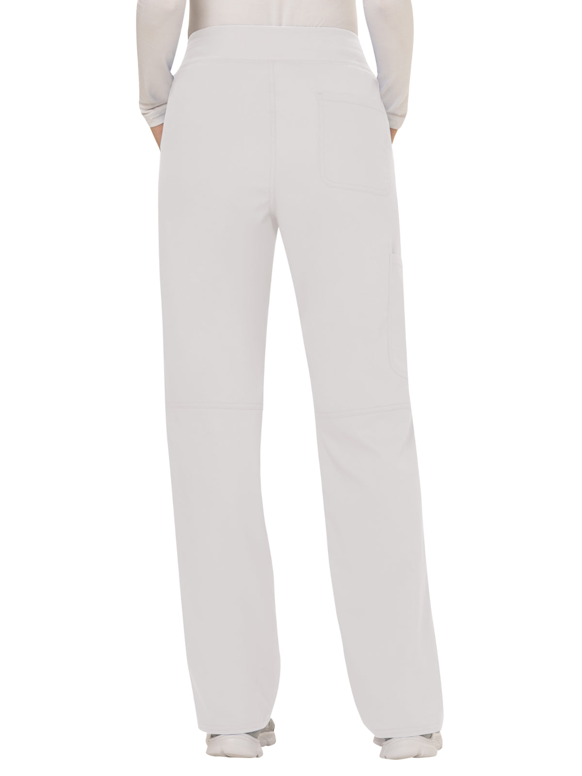 Women's 4-Pocket Mid Rise Straight Leg Pull-on Scrub Pant