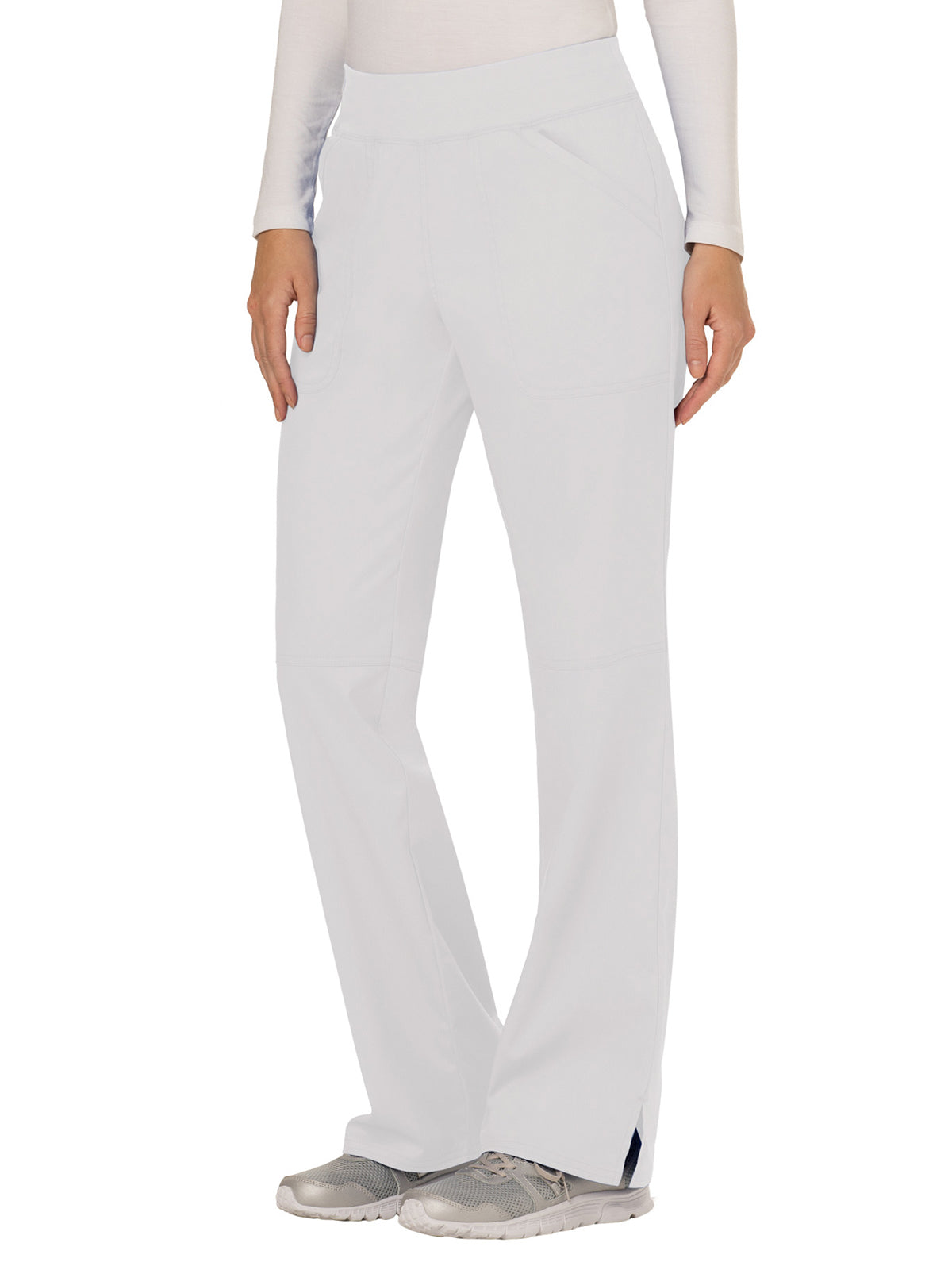 Women's 4-Pocket Mid Rise Straight Leg Pull-on Scrub Pant