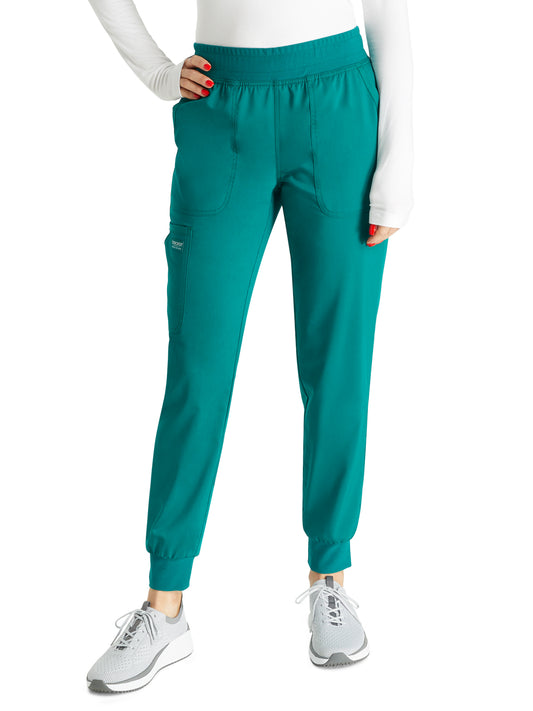 Women's 5-Pocket Mid Rise Jogger Scrub Pant