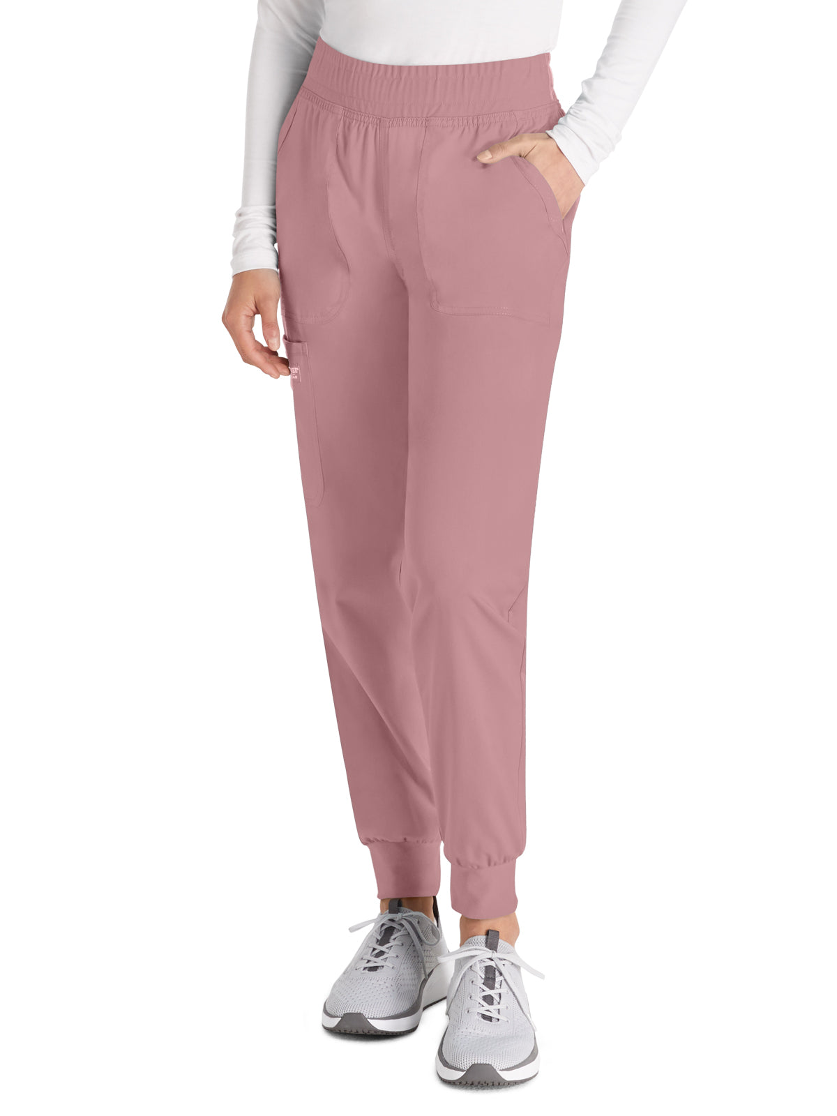 Women's 5-Pocket Mid Rise Jogger Scrub Pant