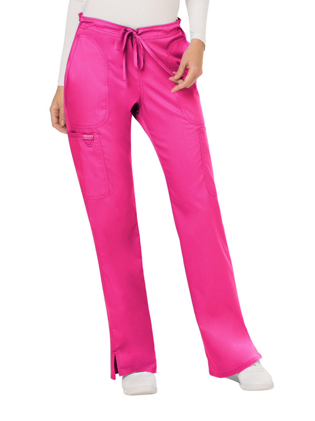 Women's 5-Pocket Mid Rise Drawstring Scrub Pant