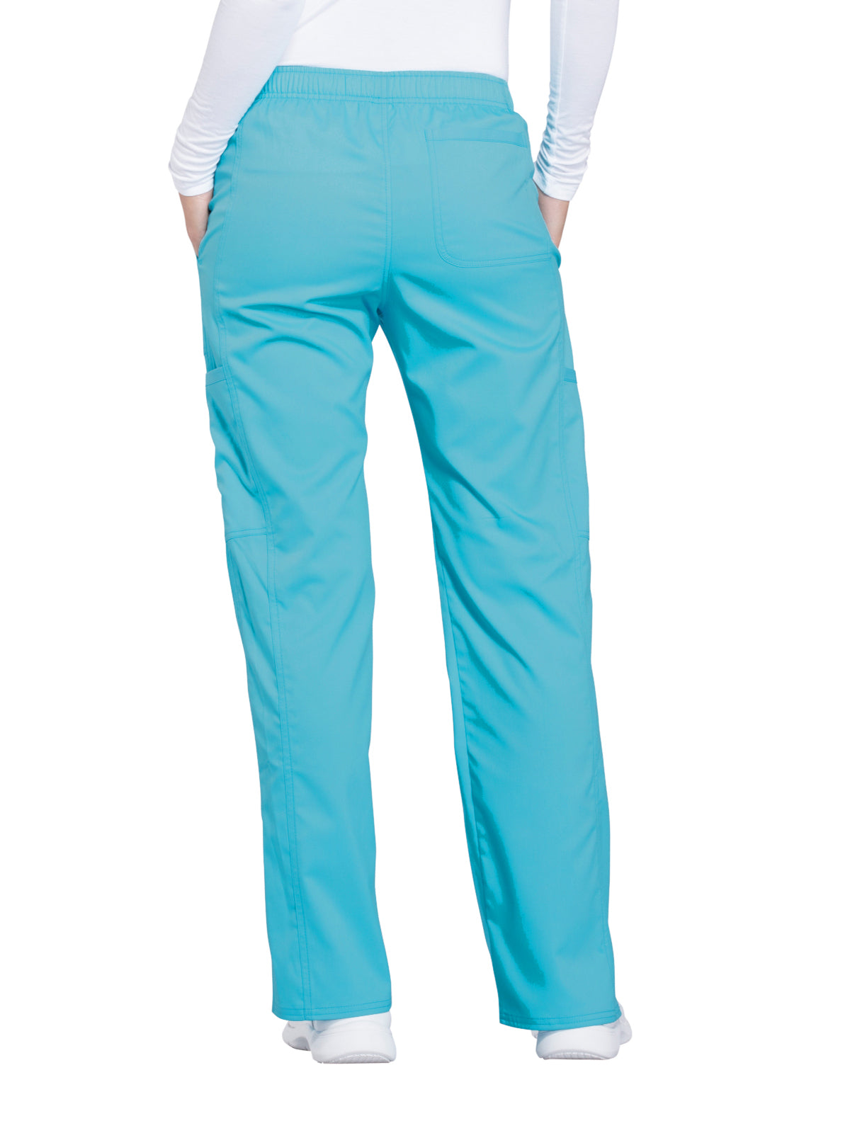 Women's 5-Pocket Mid Rise Drawstring Scrub Pant