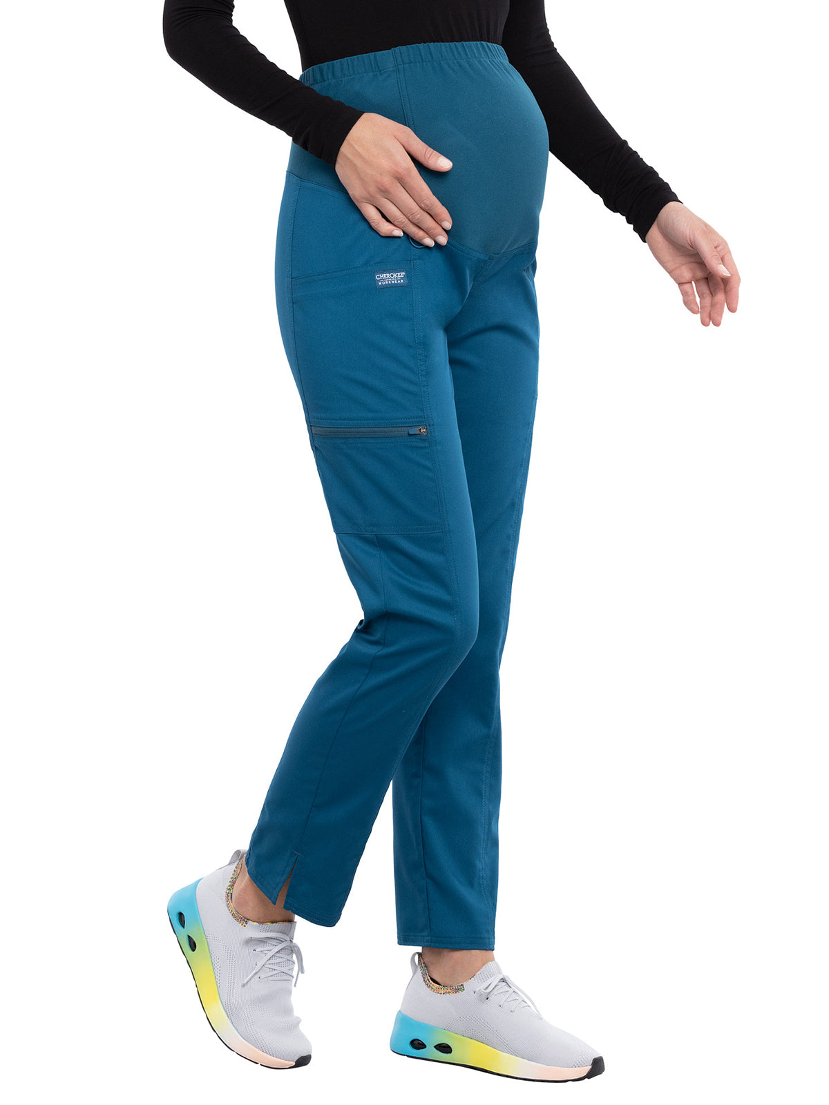 Women's 3-Pocket Maternity Straight Leg Scrub Pant