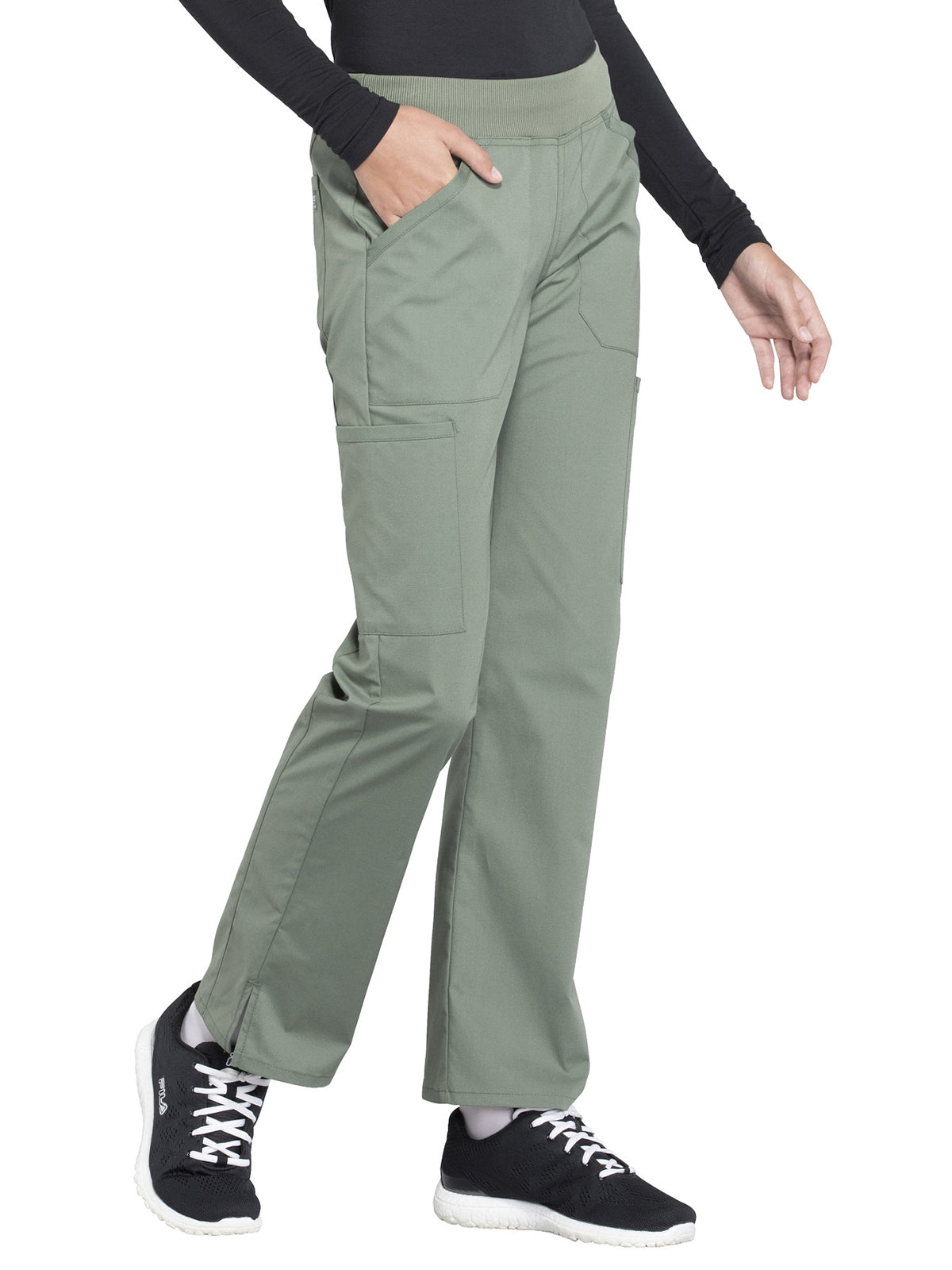 Women's Mid Rise Straight Leg Cargo Scrub Pant