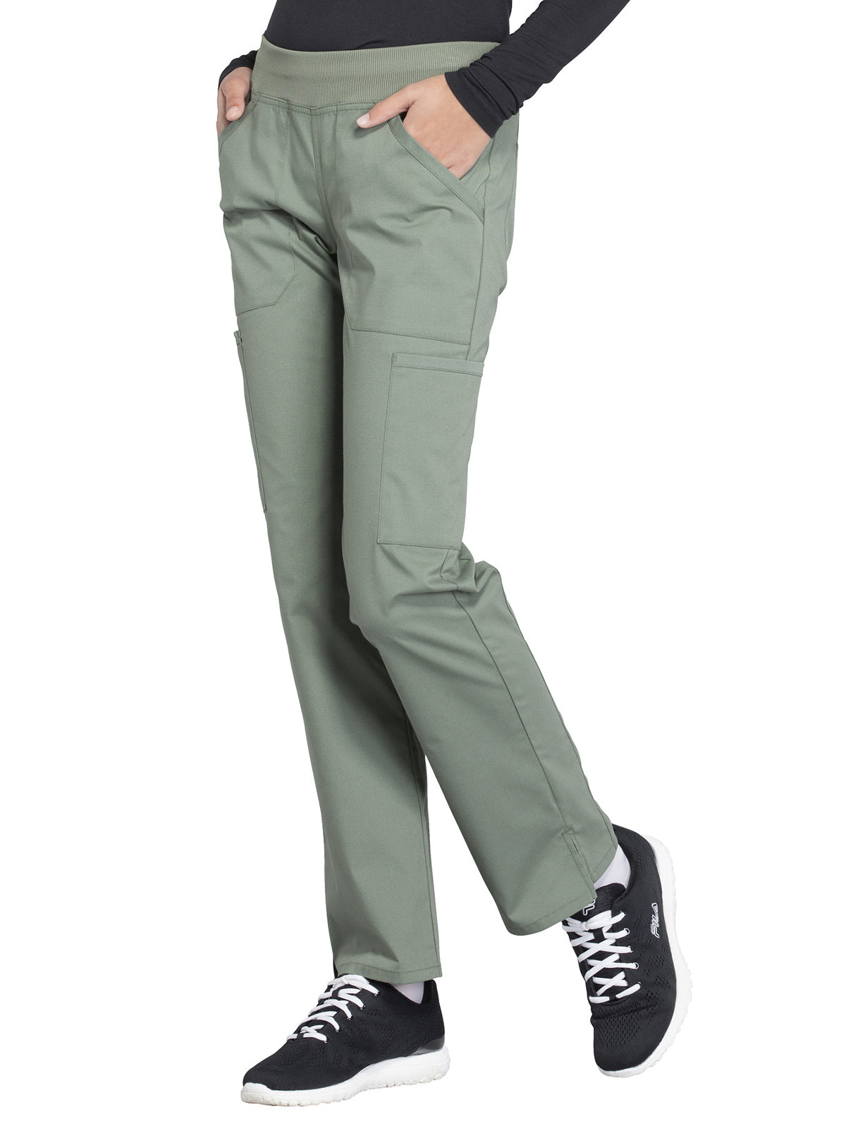 Women's Mid Rise Straight Leg Cargo Scrub Pant