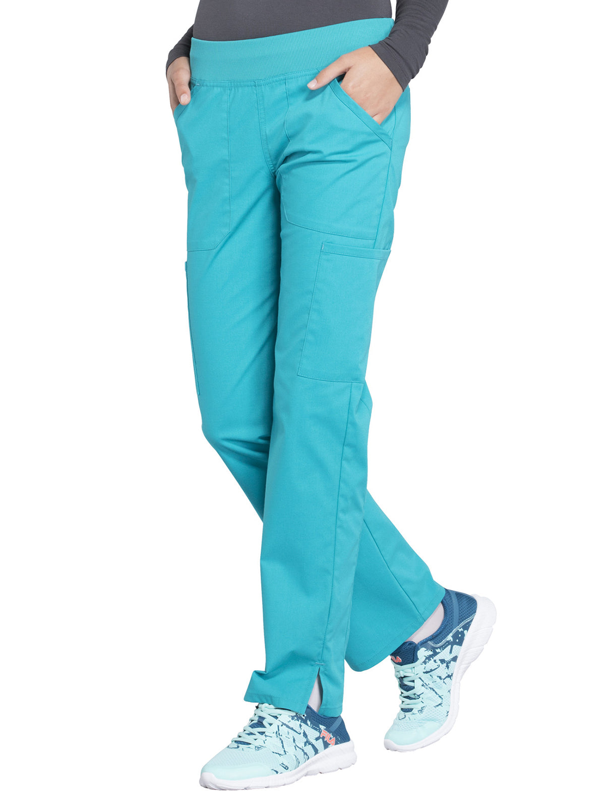 Women's Mid Rise Straight Leg Cargo Scrub Pant