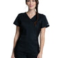 Women's 1-Pocket V-Neck Knit Panel Scrub Top