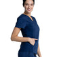 Women's 1-Pocket V-Neck Knit Panel Scrub Top