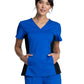 Women's 1-Pocket V-Neck Knit Panel Scrub Top