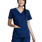 Women's 2-Pocket Knit Panel V-Neck Scrub Top