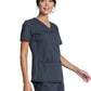 Women's 2-Pocket Knit Panel V-Neck Scrub Top