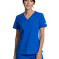 Women's 2-Pocket Knit Panel V-Neck Scrub Top