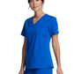 Women's 2-Pocket Knit Panel V-Neck Scrub Top