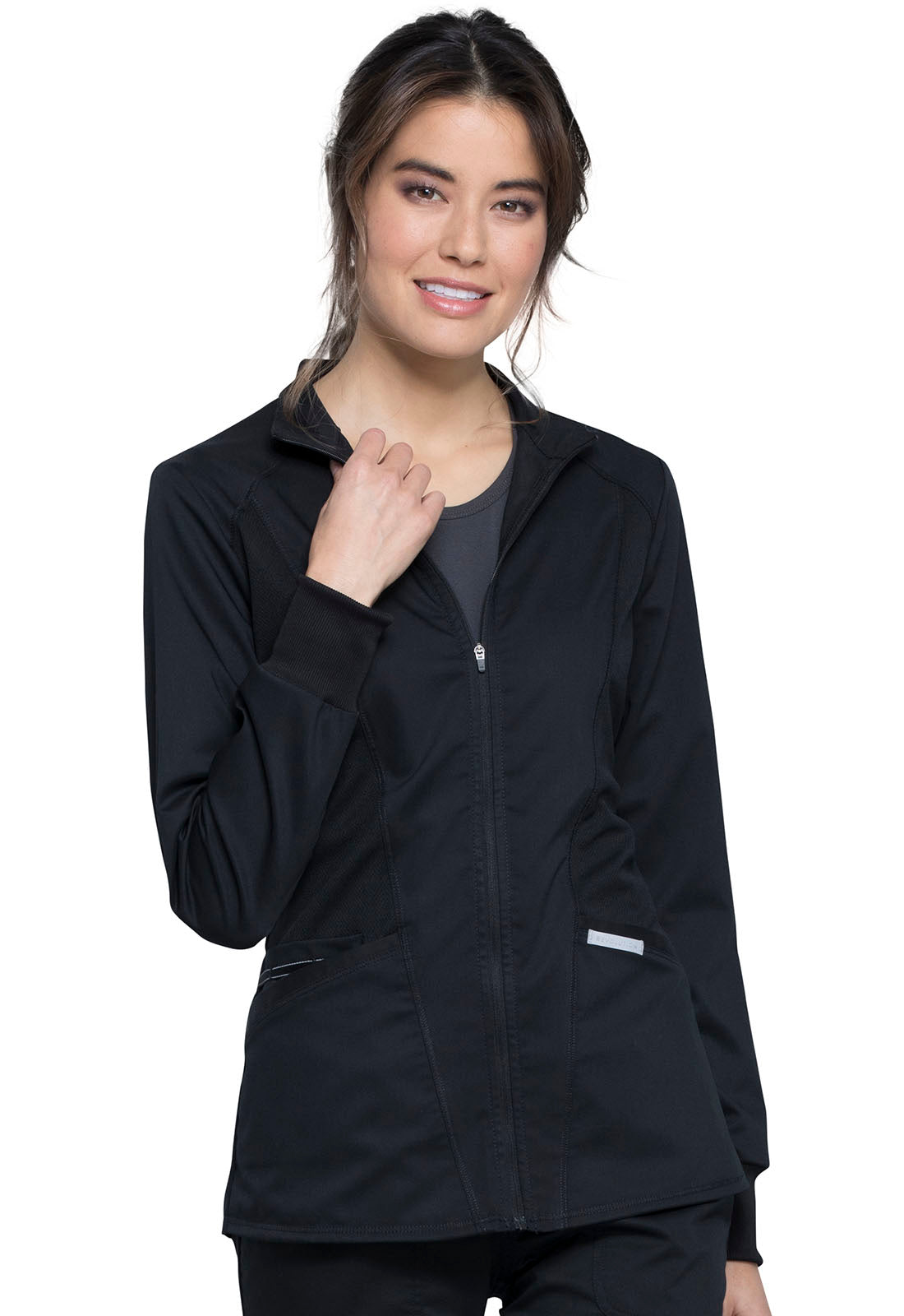 Women's 2-Pocket Zip Front Scrub Jacket