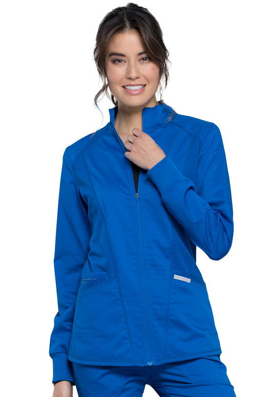 Women's 2-Pocket Zip Front Scrub Jacket