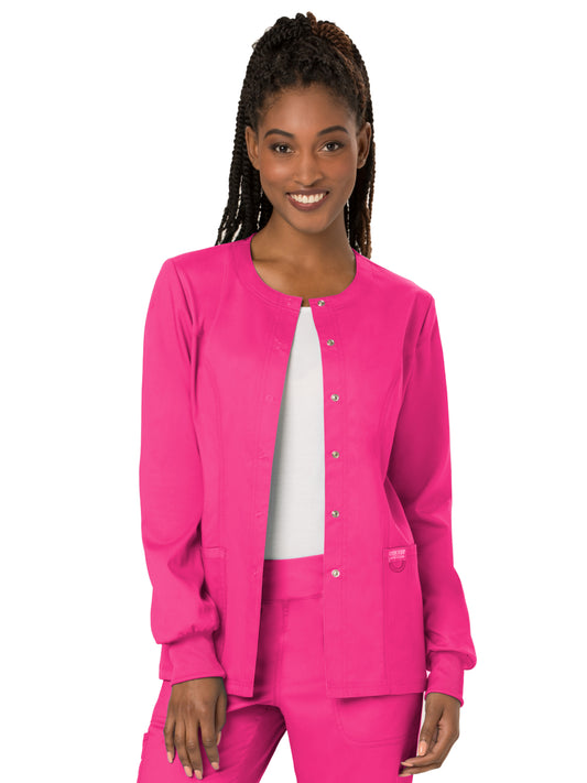 Women's 3-Pocket Snap Front Scrub Jacket