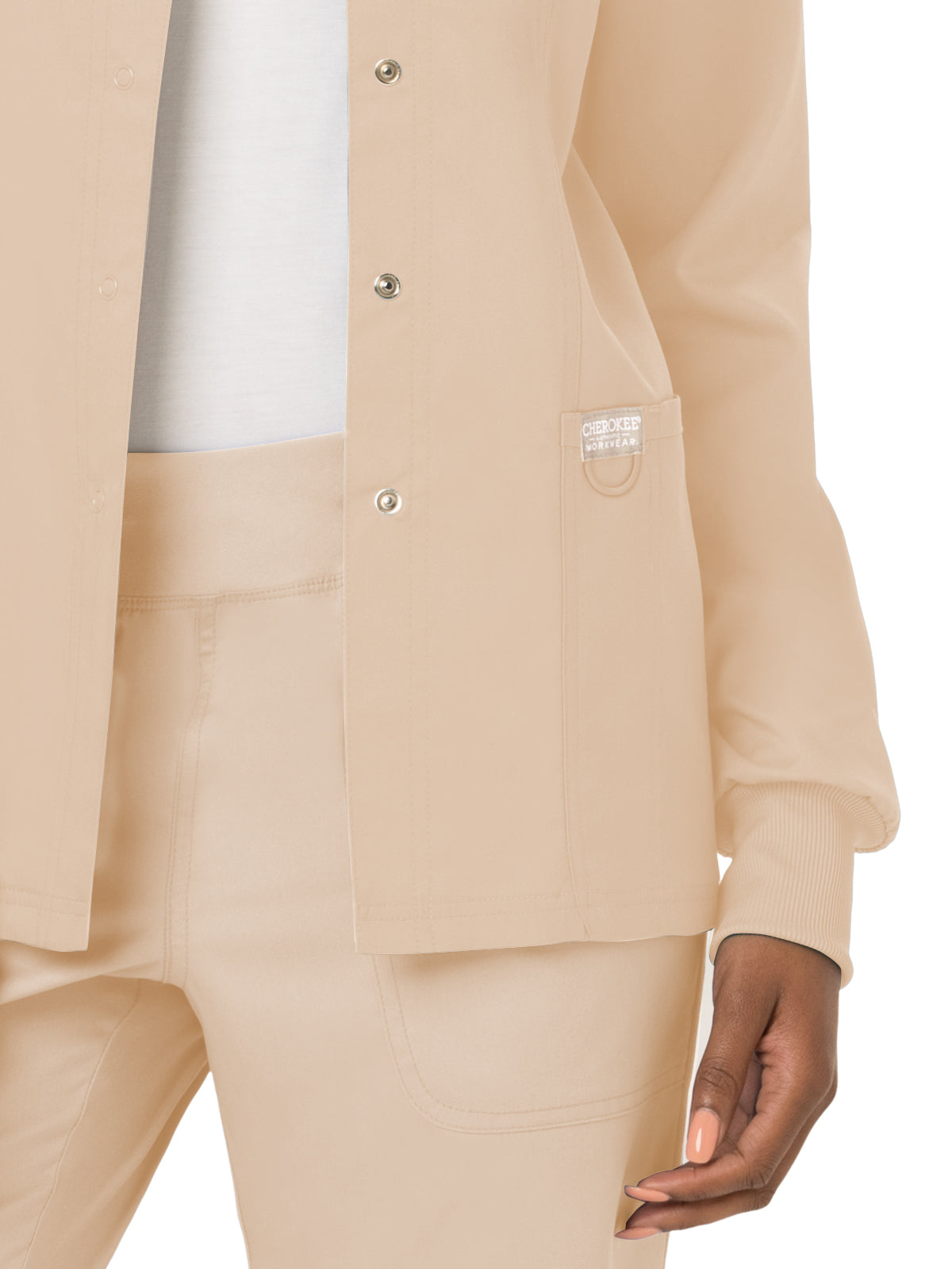 Women's 3-Pocket Snap Front Scrub Jacket