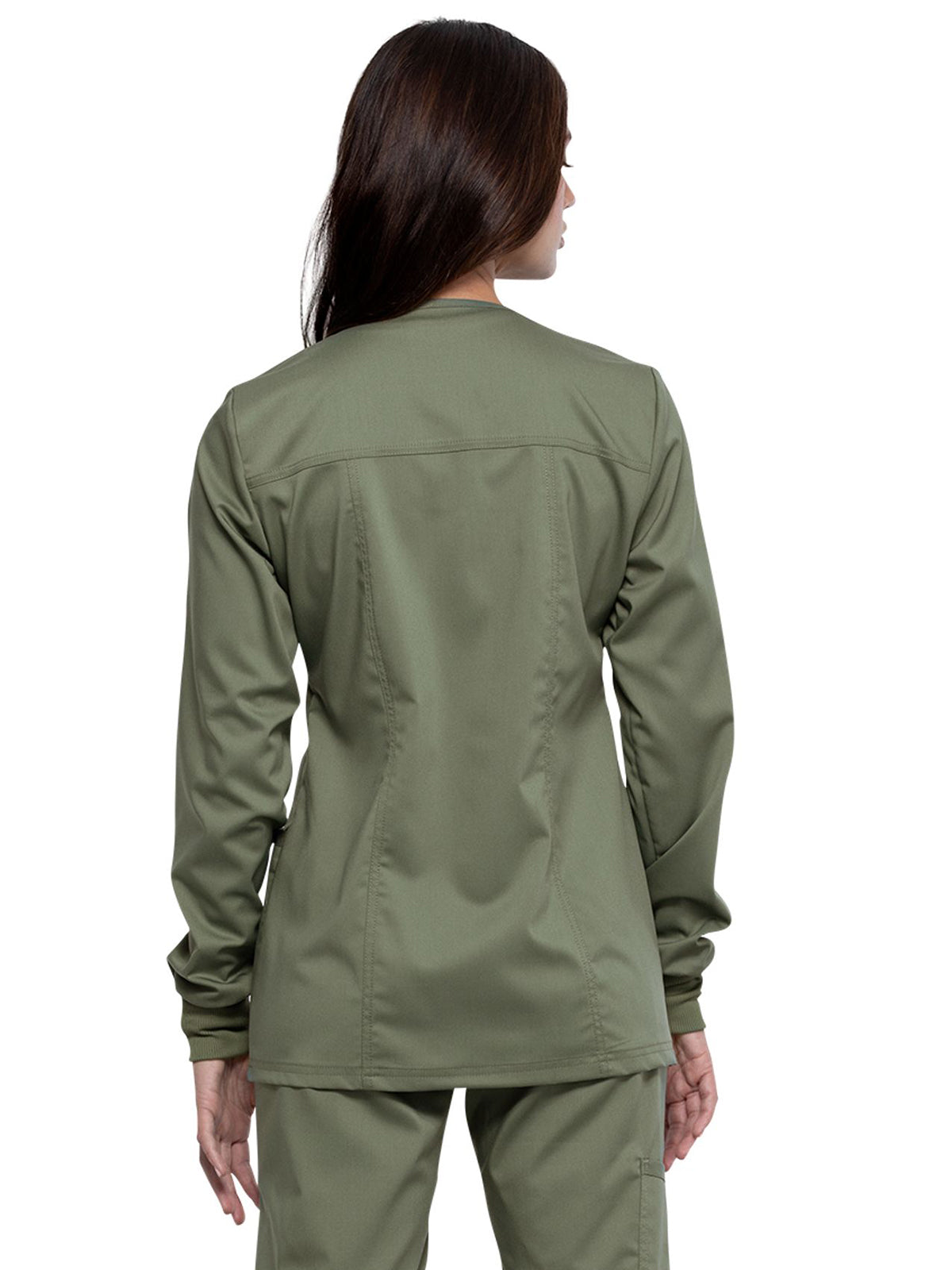 Women's 3-Pocket Snap Front Scrub Jacket