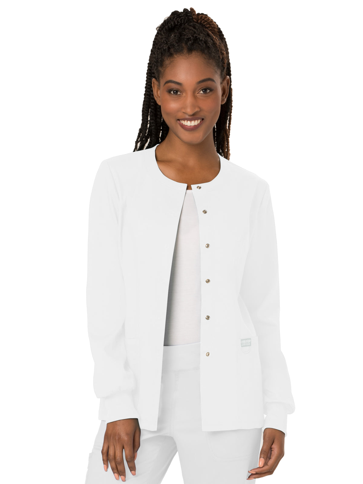 Women's 3-Pocket Snap Front Scrub Jacket