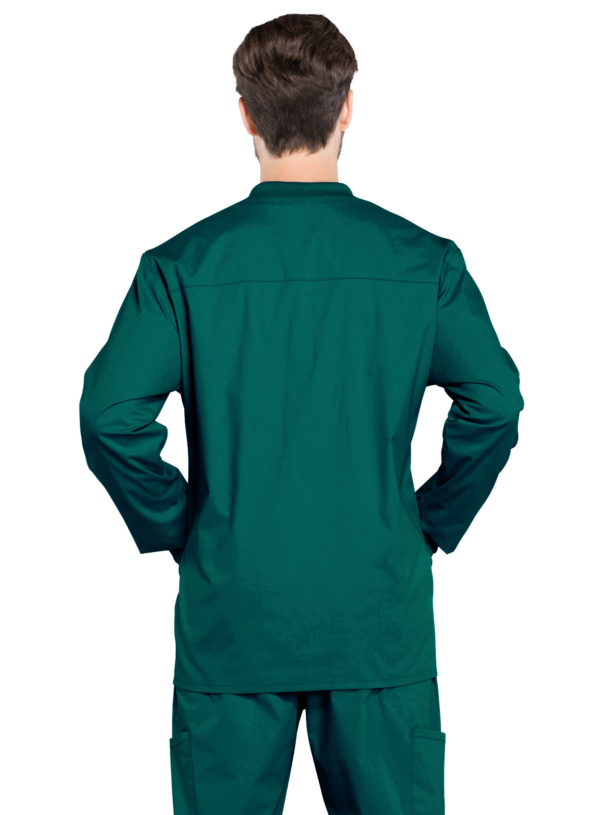 Men's 2-Pocket Snap Front Scrub Jacket