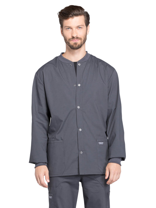 Men's 2-Pocket Snap Front Scrub Jacket